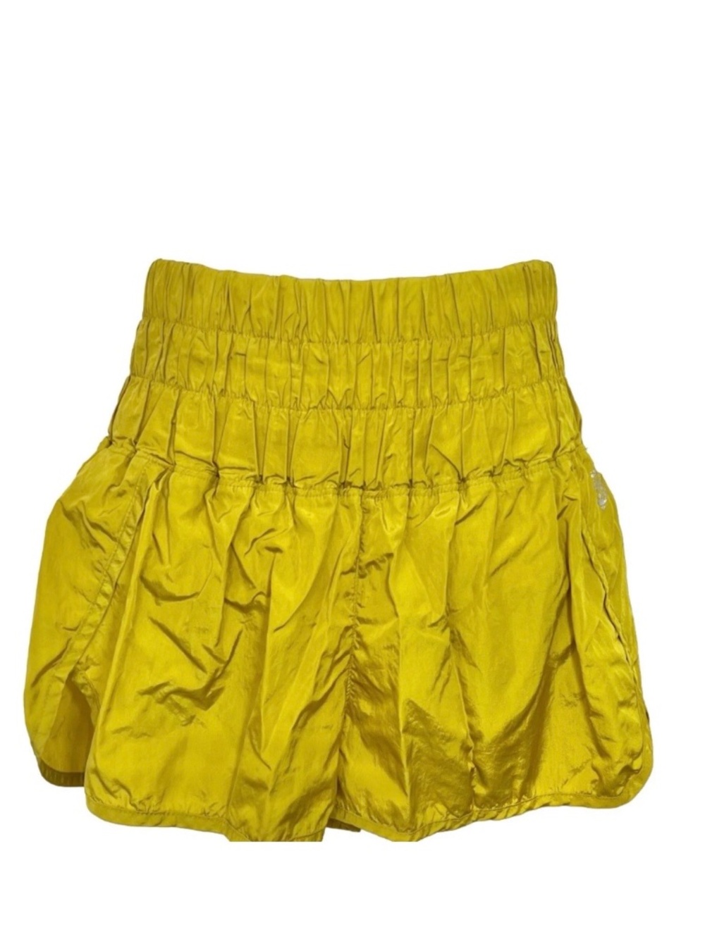 FP Movement The Way Home Shorts Size Small Chartreuse Yellow High Rise